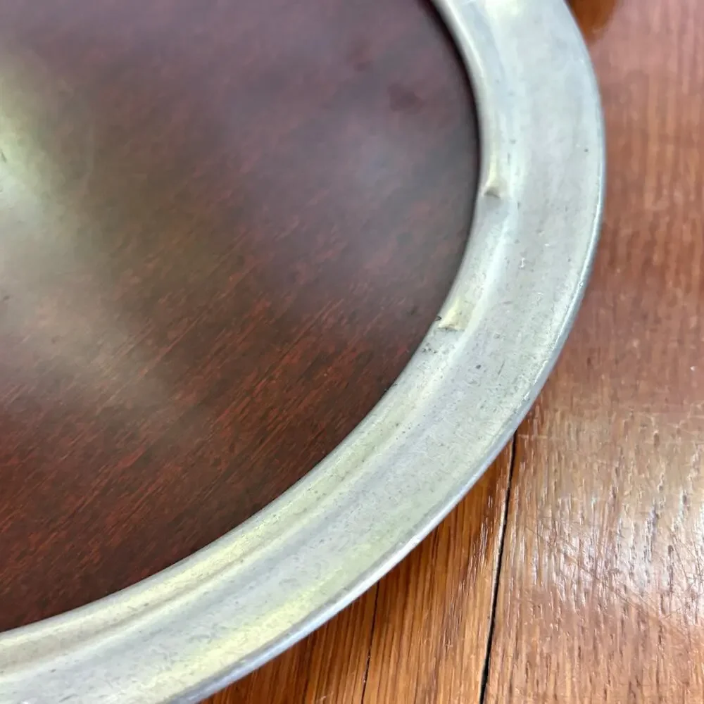 1940s Distinctive American Pewter Formica  Vintage Cocktail Trays Set of 2